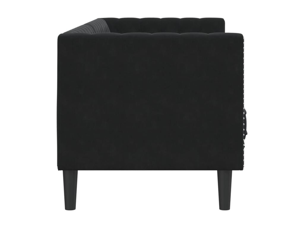 Sofa - Black, Velvet