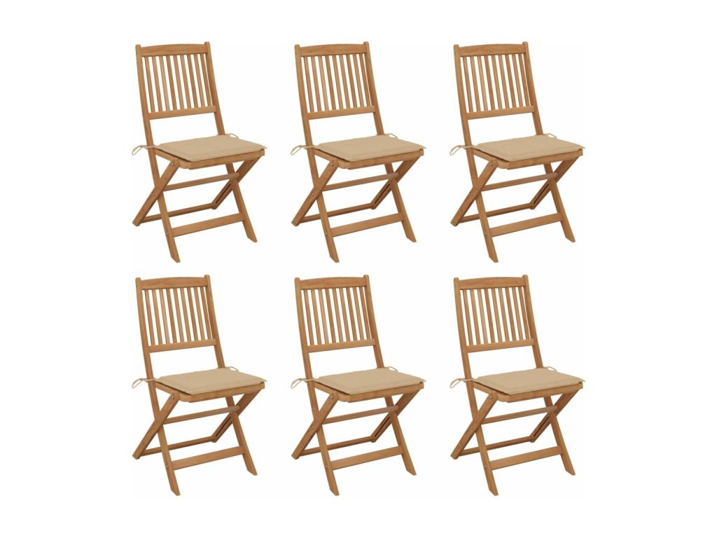 Chair - with Cushions, Beige, Wood