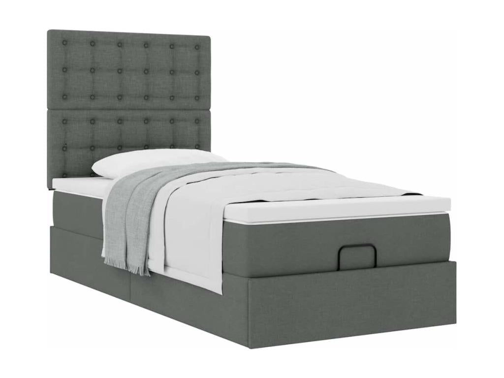 Mattress - with Mattress, Gray, 100 x 200 cm