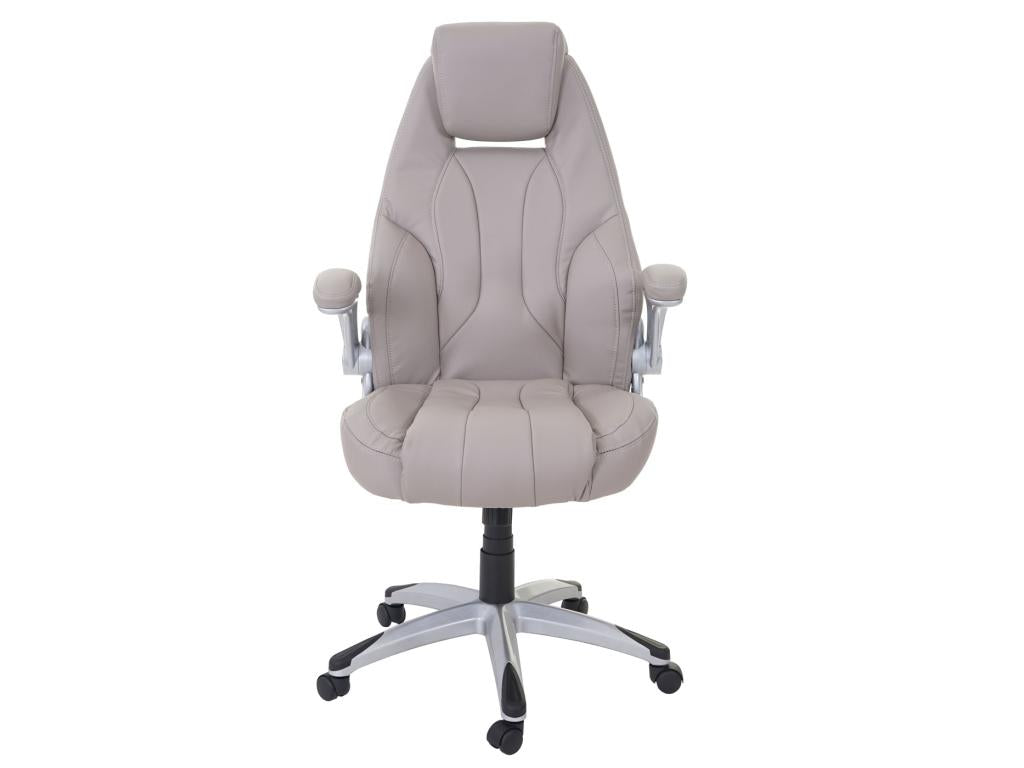 Armchair - Gray, Faux Leather