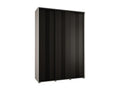 3-Door Wardrobe - Sliding Doors, White/Black, 235.2 x 170 x 60