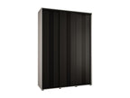 3-Door Wardrobe - Sliding Doors, White/Black, 235.2 x 170 x 60