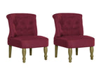 Chair (Set of 2) - Red, Fabric