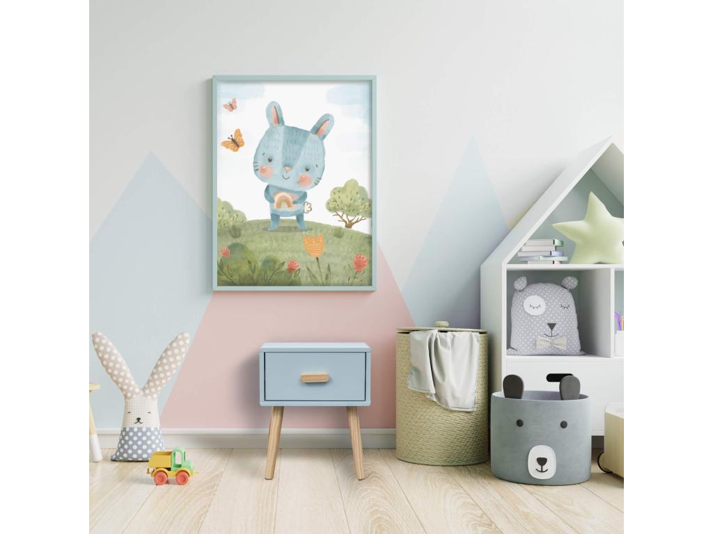 Nightstand - Bleu Turquoise, 44 x 35 x 35