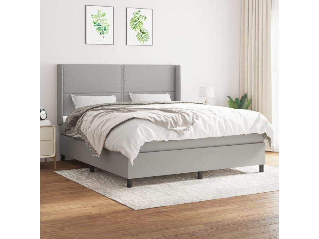Mattress - with Mattress, Gray, 160 x 200 cm