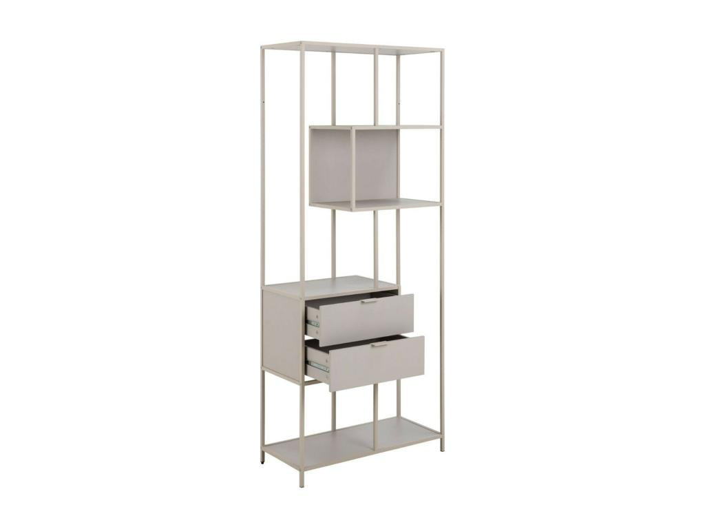 Bookcase - Beige, Metal