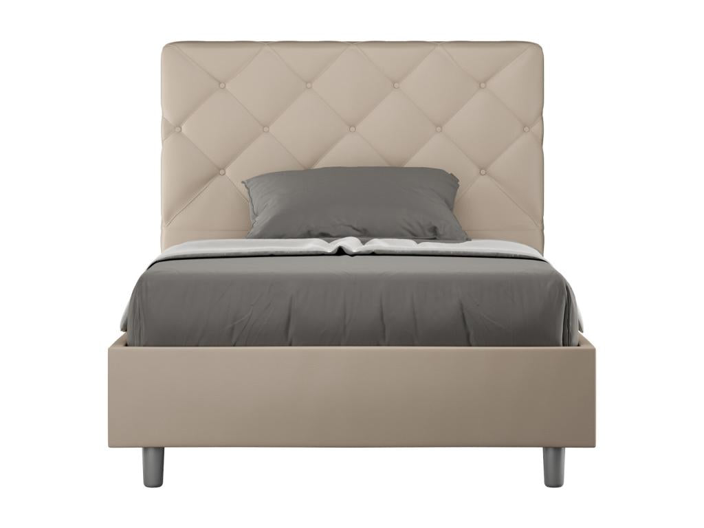 Bed Base - Taupe, Faux Leather