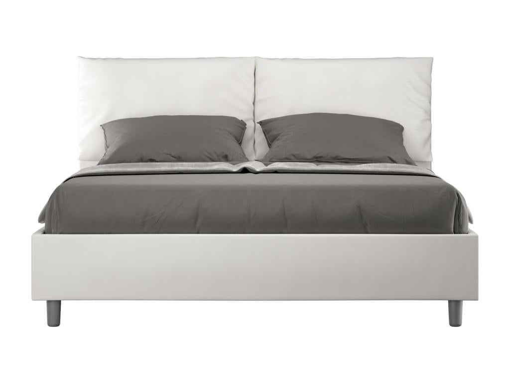 Bed Base - White, Faux Leather