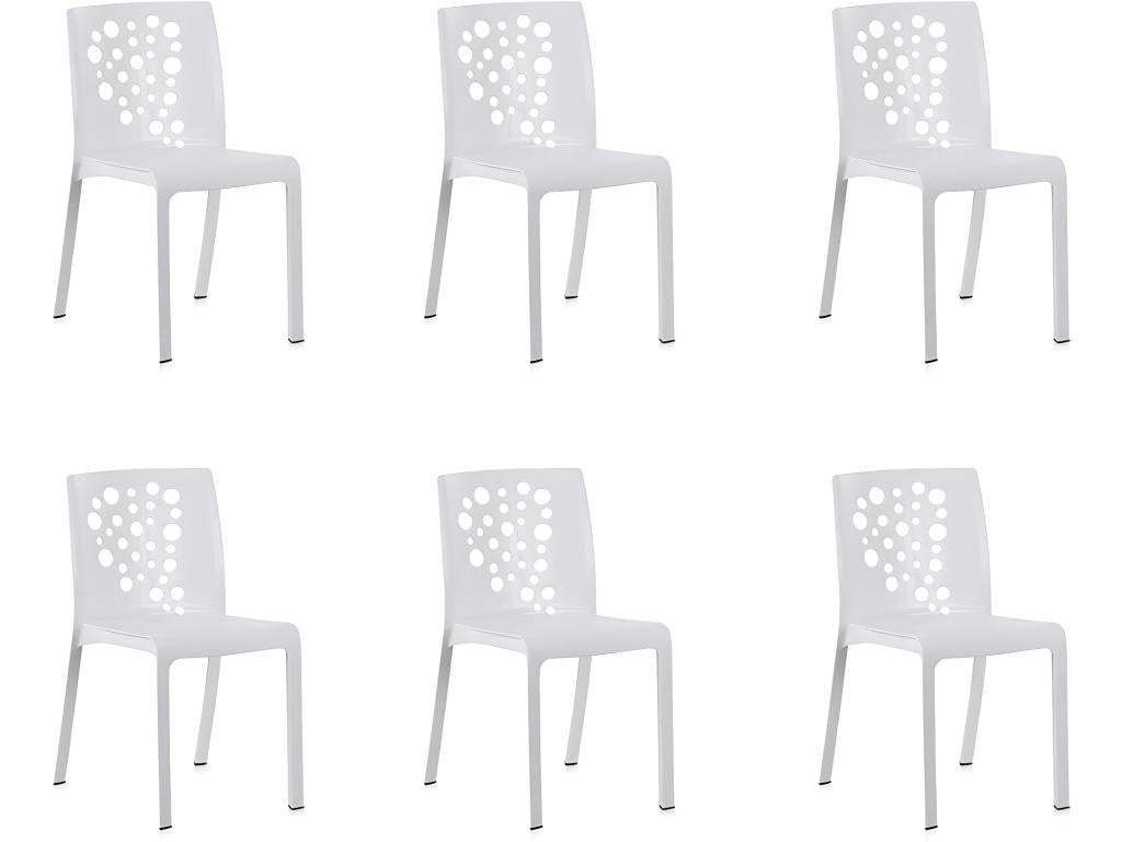 Chair (Set of 6) - White, Resin