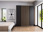 4-Door Wardrobe - Black