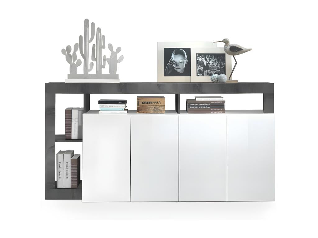 4-Door Sideboard - Gris Anthracite