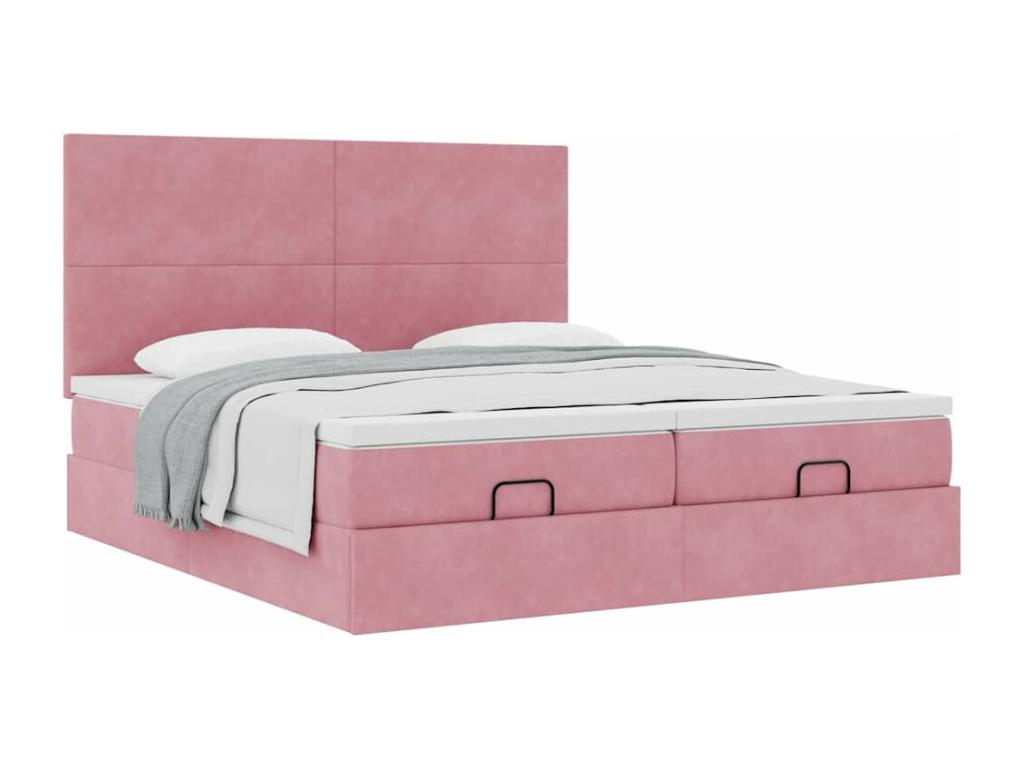 Mattress - with Mattress, Pink, 200 x 200 cm