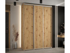 3-Door Wardrobe - Sliding Doors, Argente/Naturel Light, 235.2 x 170 x 45