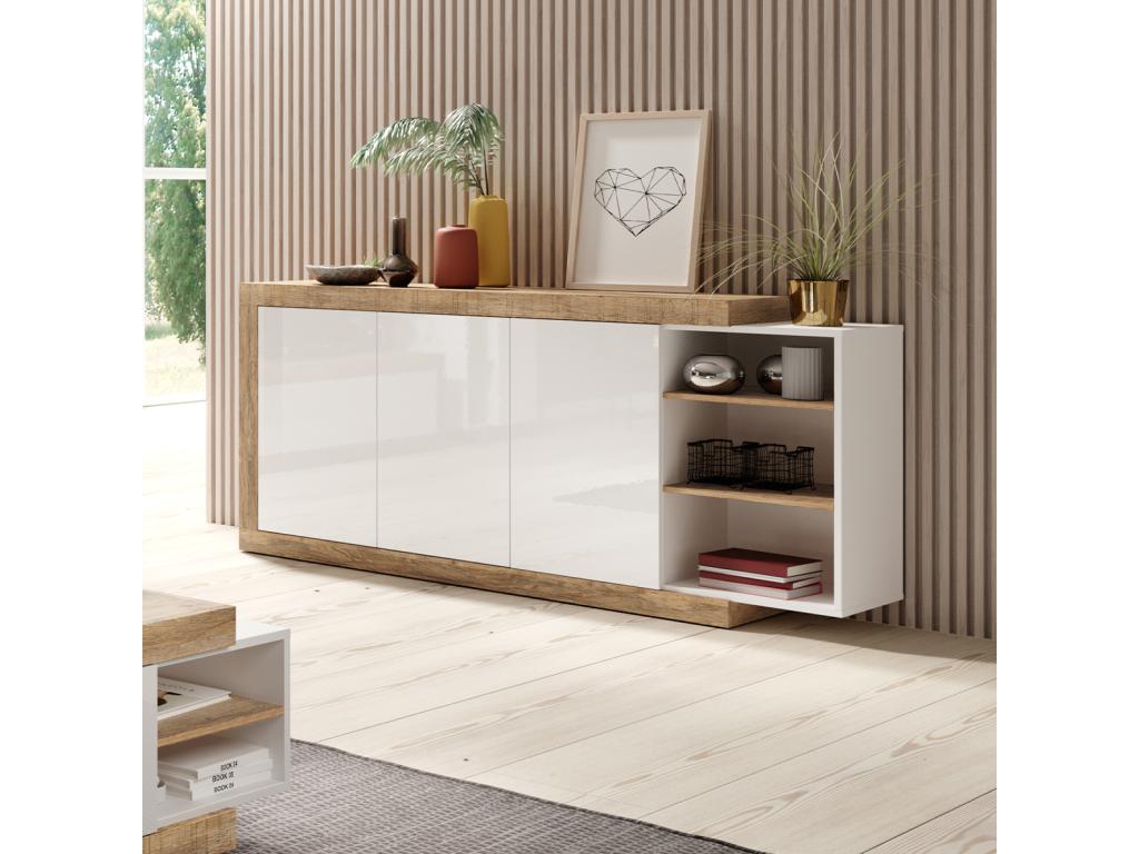 3-Door Sideboard - Naturel Light, Wood