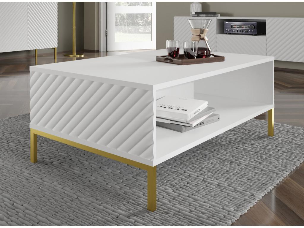 Coffee Table - White, 90 x 60 cm