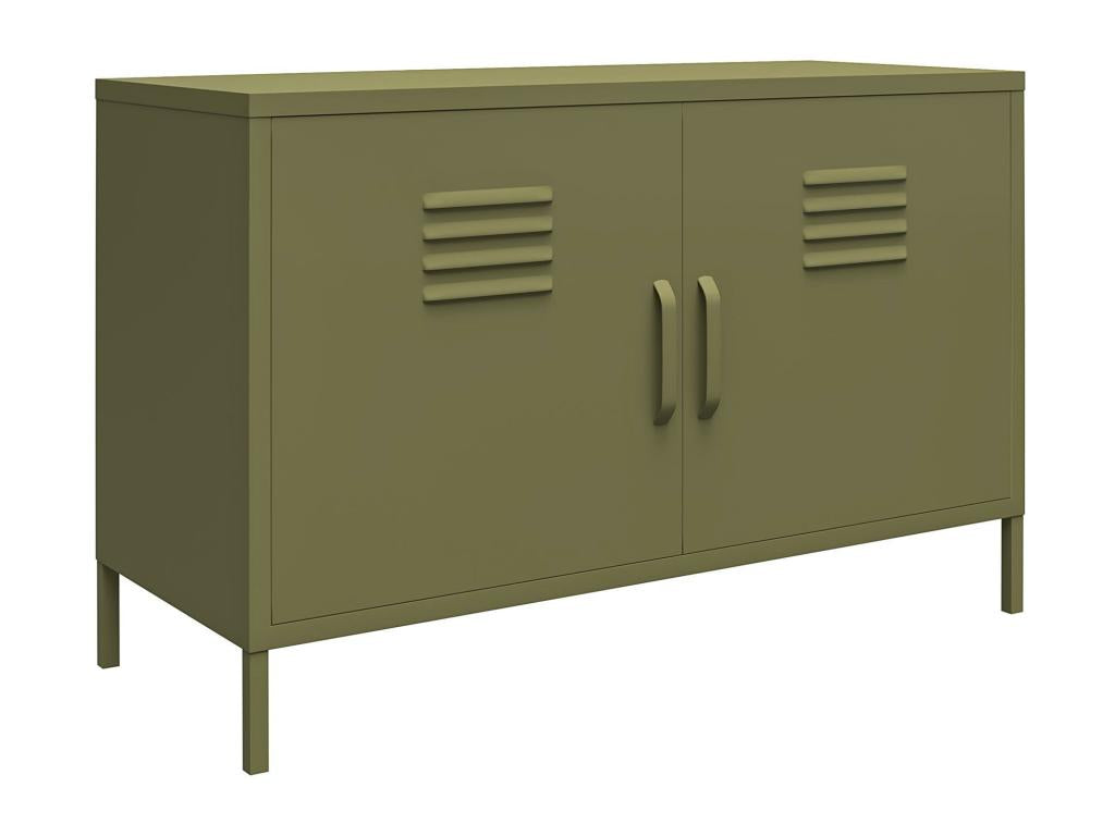 2-Door Wardrobe - Kaki, Metal