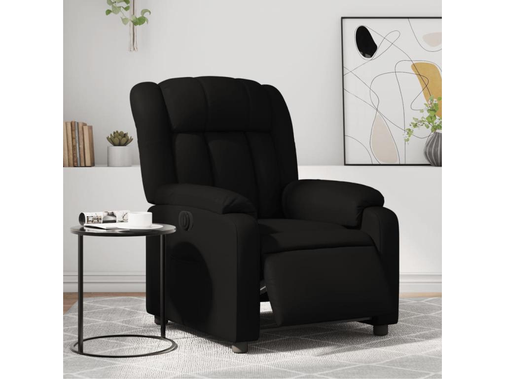 Armchair - Black, Faux Leather