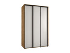 3-Door Wardrobe - Sliding Doors, White/Naturel Light/Black, 235.2 x 150 x 45