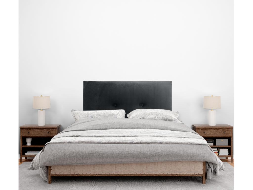 Headboard - Black, Velvet