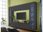 4-Door Display Cabinet - Gris Anthracite, 260 x 30 x 180 cm