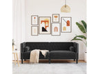 Sofa - Black, Velvet