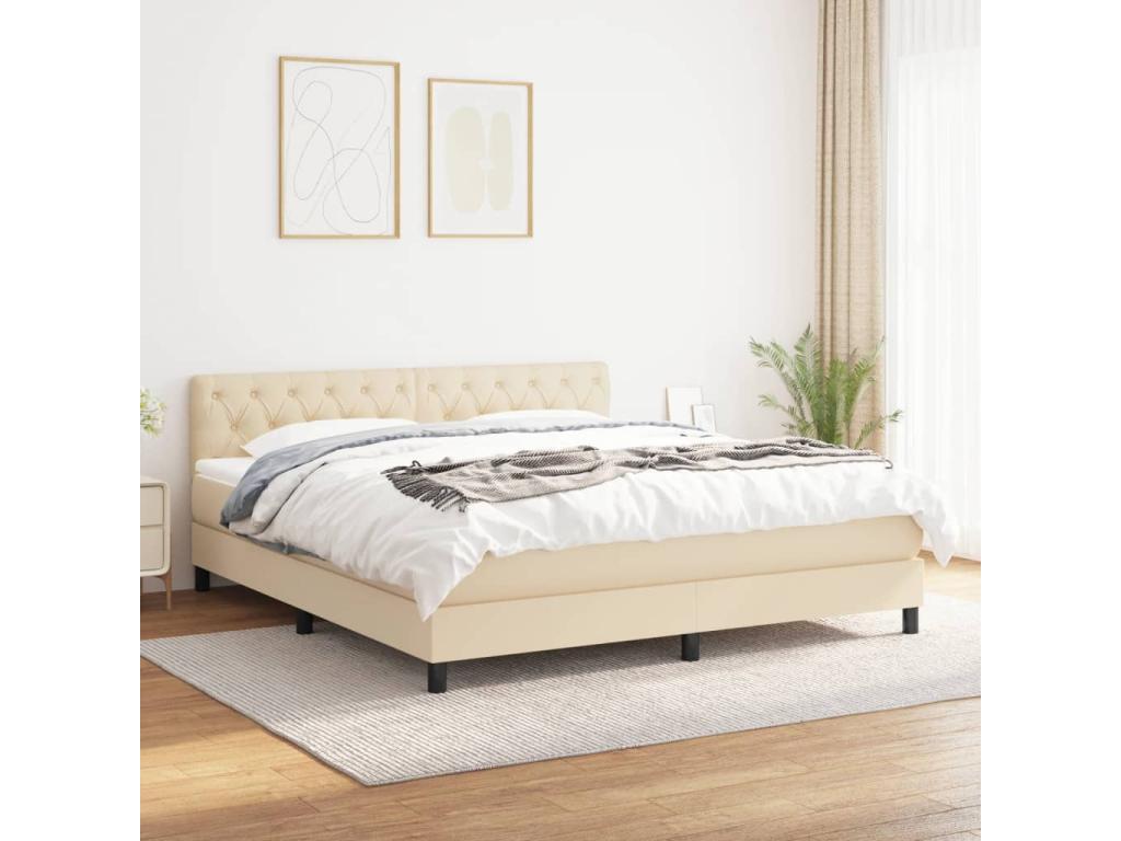 Mattress - with Mattress, Cream, 160 x 200 cm