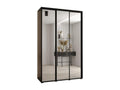 3-Door Wardrobe - Sliding Doors, Black, 235.2 x 150 x 45