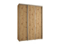 3-Door Wardrobe - Sliding Doors, Argente/Naturel Light, 235.2 x 170 x 45
