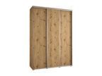 3-Door Wardrobe - Sliding Doors, Argente/Naturel Light, 235.2 x 170 x 45