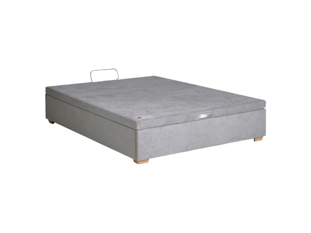 Storage Bed - Gray, Velvet