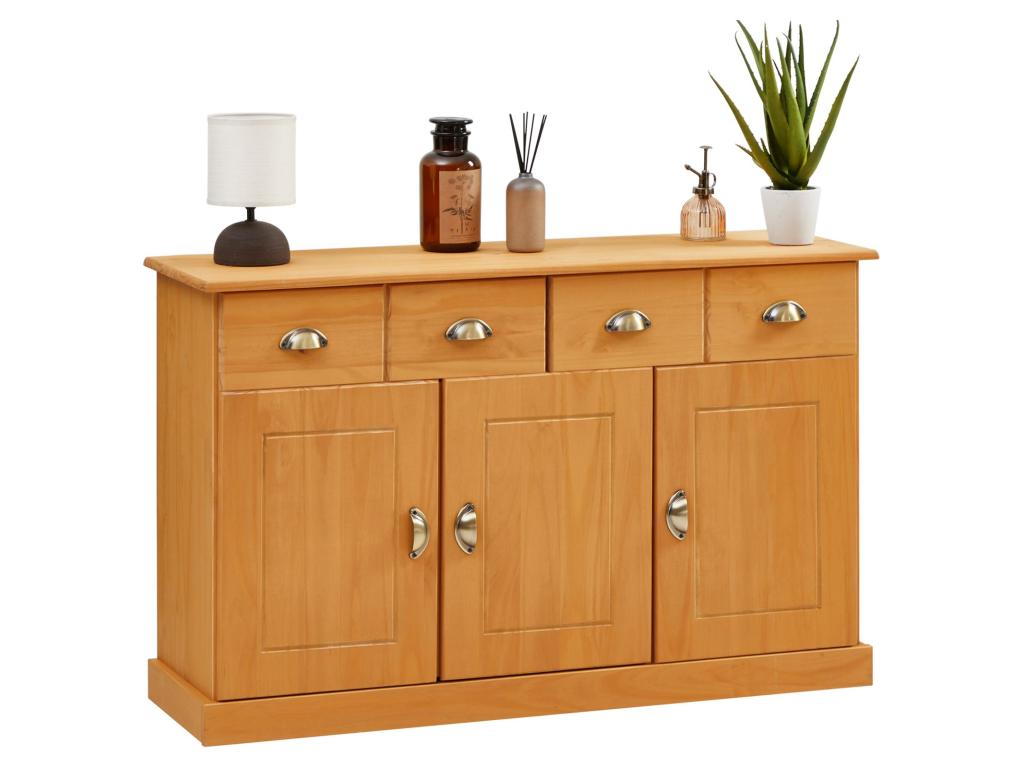 3-Door Sideboard - Brown, Wood