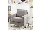 Armchair - Gray, Velvet