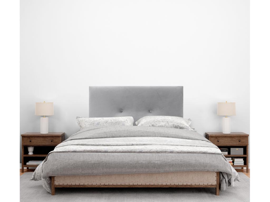 Headboard - Gris Light, Velvet