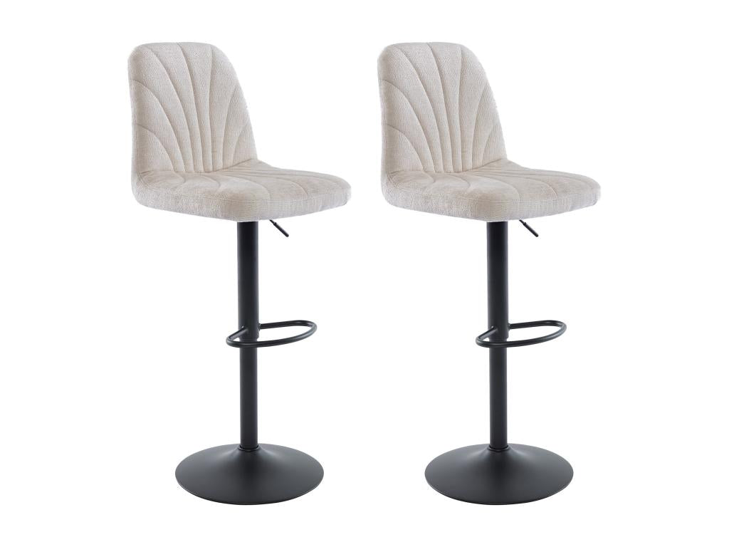 Bar Stools (Set of 2) - Cream, Fabric
