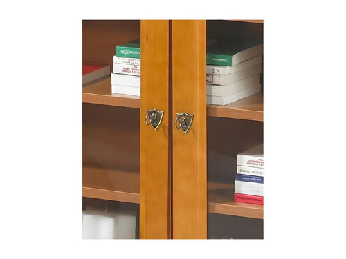 2-Door Display Cabinet - Brown