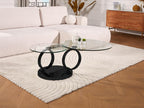 Coffee Table - Black/Transparent, Glass