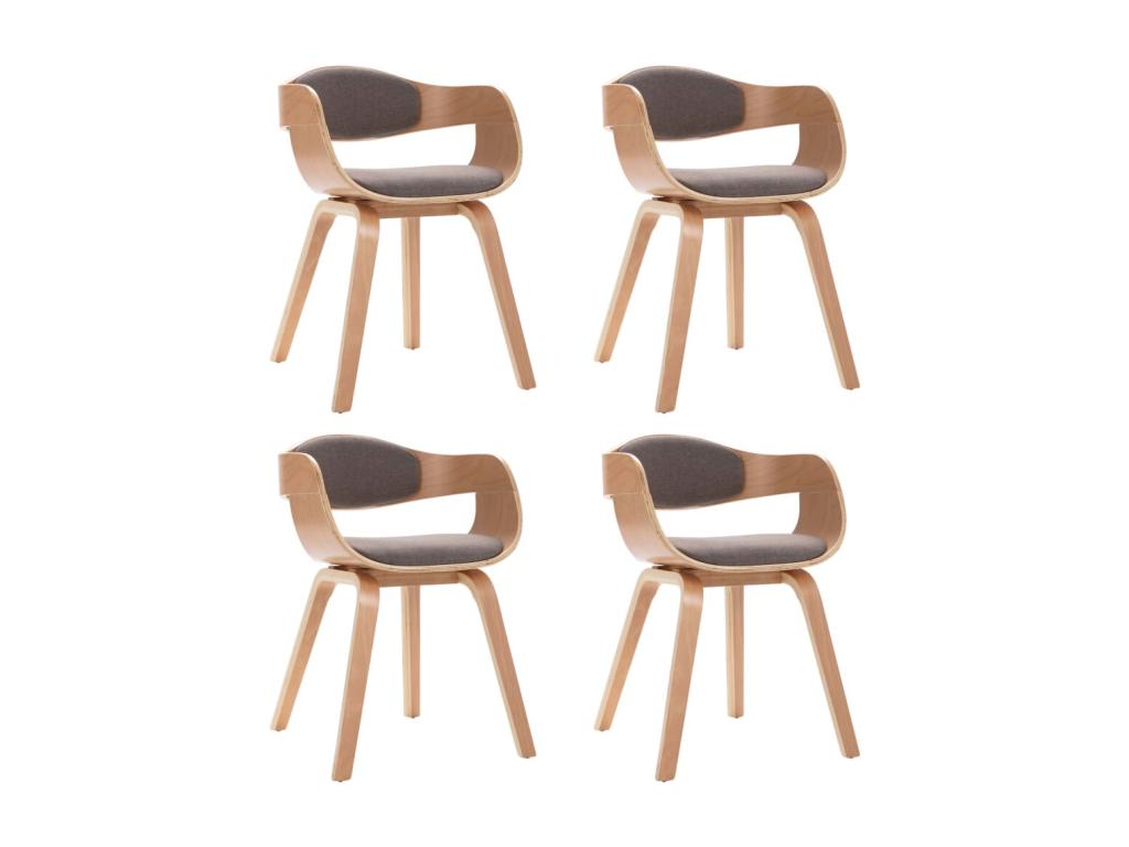 Dining Chairs (Set of 4) - Taupe, Fabric