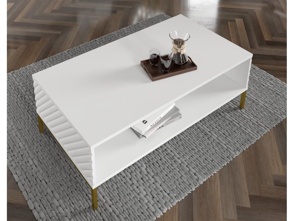 Coffee Table - White, 90 x 60 cm