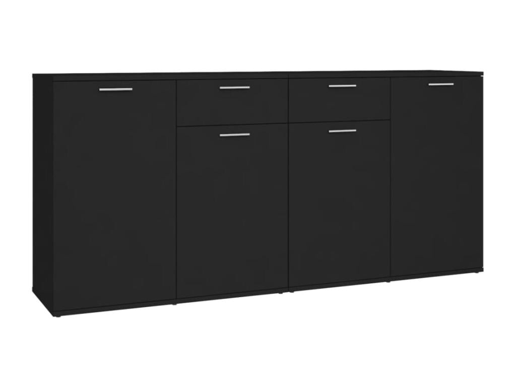 Sideboard - Black, 160 x 36 x 75 cm