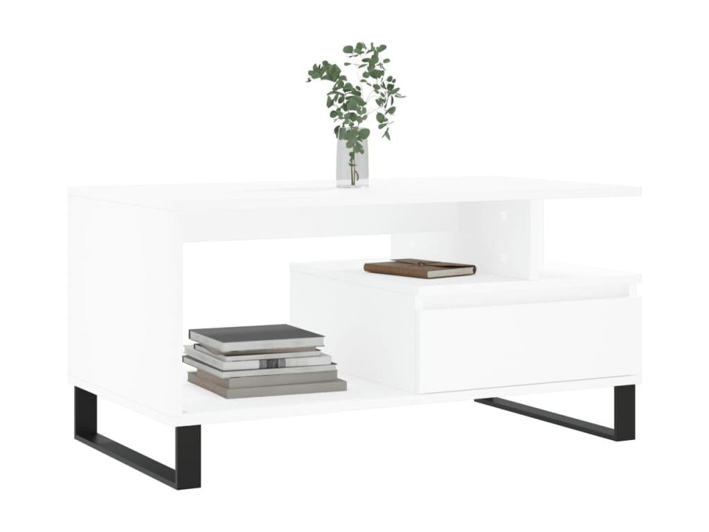 Coffee Table - White, 90 x 49 x 45 cm