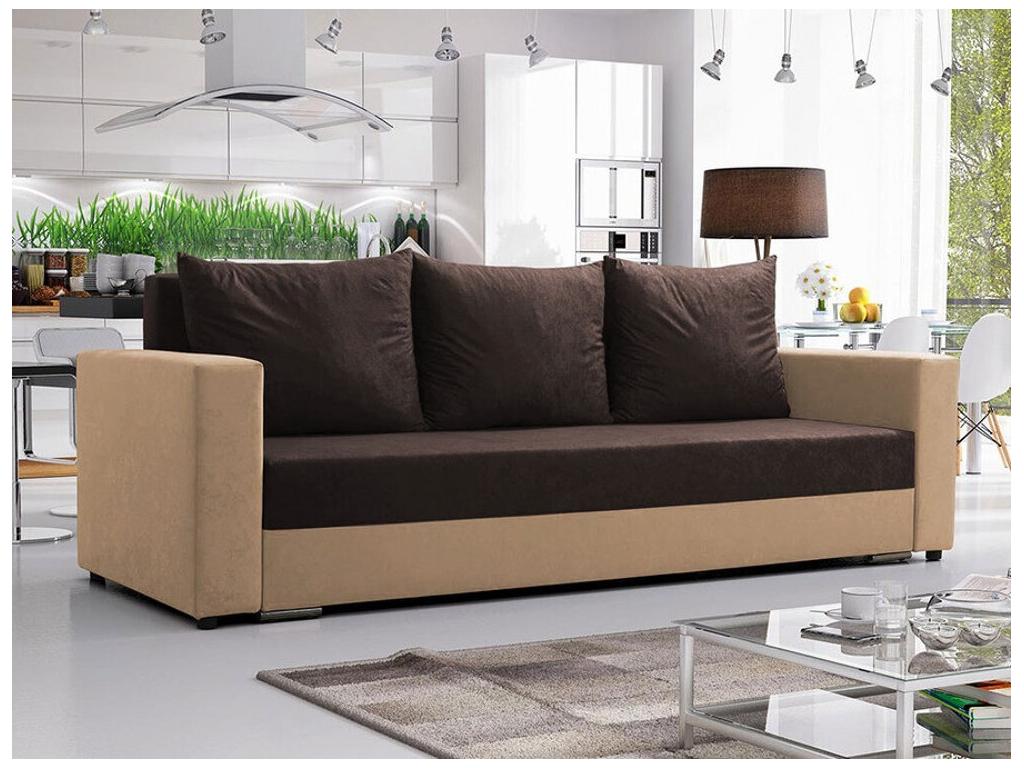 Sofa - Brown, 80 x 235 x 87 cm