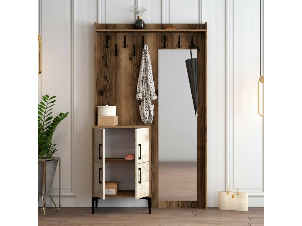 Cabinet - Marron Chocolat, 120 x 35 x 200 cm