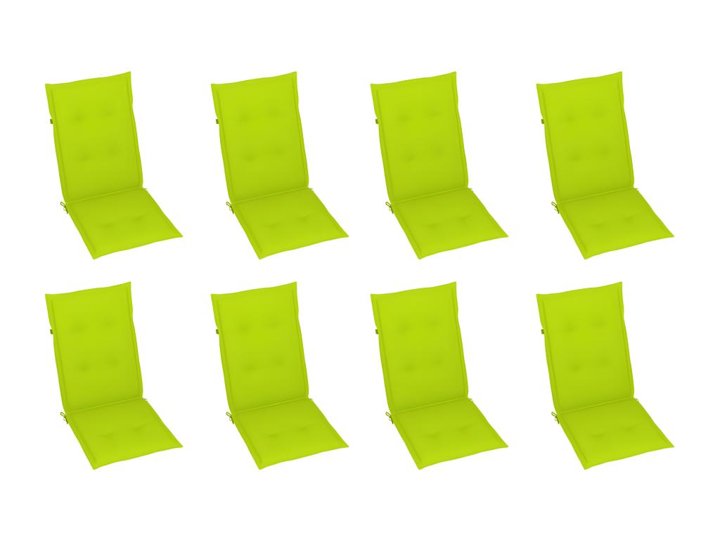 Chair (Set of 8) - with Cushions, Green, Wood