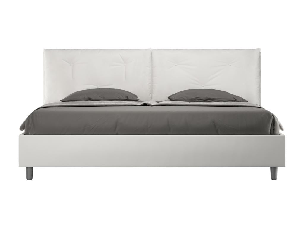 Bed Base - White, Faux Leather