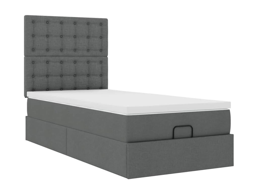 Mattress - with Mattress, Gray, 100 x 200 cm