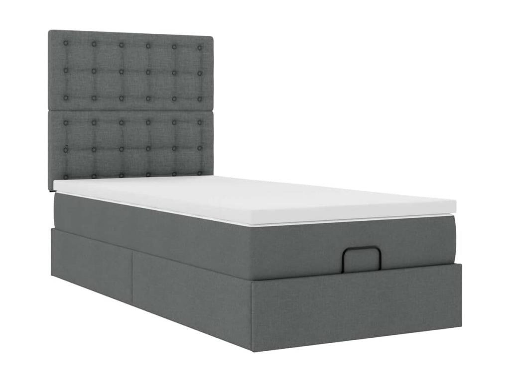 Mattress - with Mattress, Gray, 80 x 200 cm