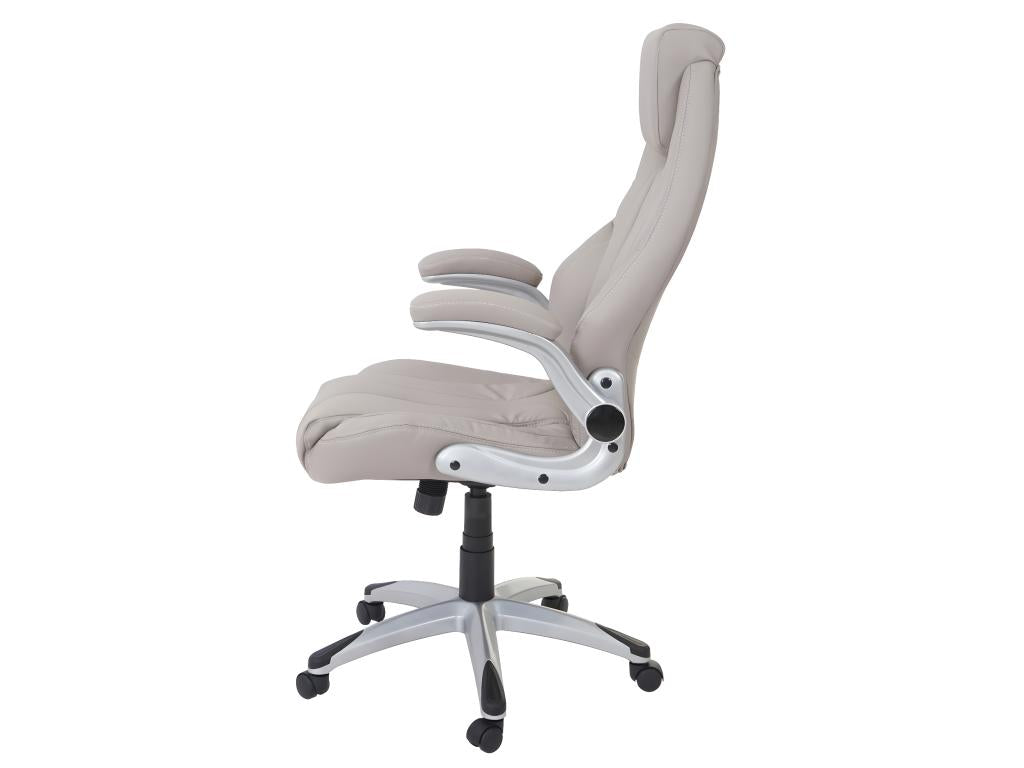 Armchair - Gray, Faux Leather