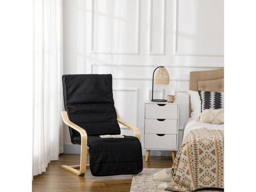 Armchair - Black, Fabric