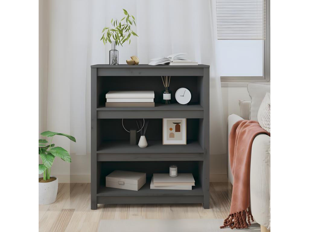 Bookcase - Gray, 80 x 35 x 97 cm