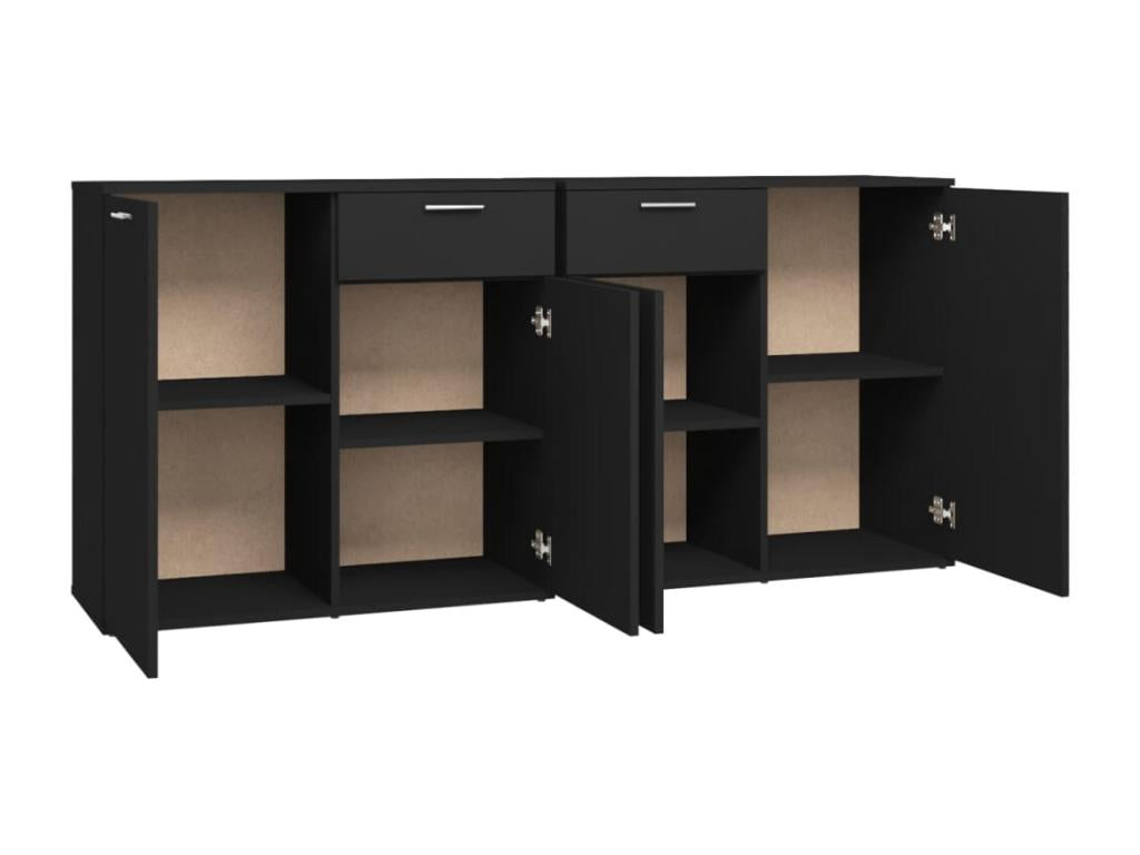 Sideboard - Black, 160 x 36 x 75 cm